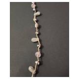 Silpada Amethyst and Silver Charm Necklace