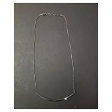 Silpada Sterling Silver, Cubic Zirconia Curved Bar Necklace 7.27g