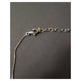 Silpada Sterling Silver, Cubic Zirconia Curved Bar Necklace 7.27g