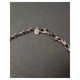 Silpada Sterling Silver Circle Link Statement Necklace 37.6g