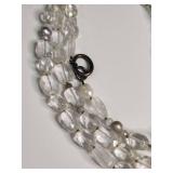 Silpada Clear Quartz and Pearl Multi-Strand Statement Necklace