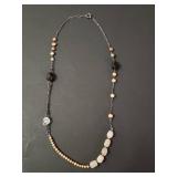 Silpada Rose Quartz and Pearl Statement Necklace