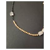 Silpada Rose Quartz and Pearl Statement Necklace