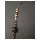 Silpada Rose Quartz and Pearl Statement Necklace
