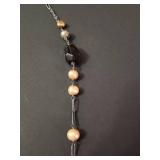 Silpada Rose Quartz and Pearl Statement Necklace