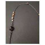 Silpada Rose Quartz and Pearl Statement Necklace