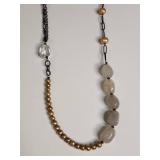 Silpada Rose Quartz and Pearl Statement Necklace
