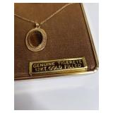 12KT Gold Filled Tiger Eye Pendant Necklace