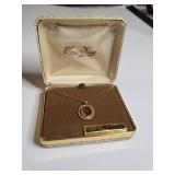 12KT Gold Filled Tiger Eye Pendant Necklace