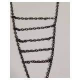 Silpada Black Crystal Ladder Chain Necklace .925 11.61g