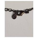 Silpada Black Crystal Ladder Chain Necklace .925 11.61g