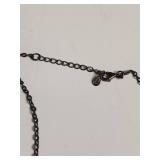 Silpada Black Crystal Ladder Chain Necklace .925 11.61g