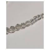 Clear Crystal Bead Necklace with Decorative Clasp