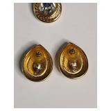 Swarovski Crystal Teardrop Jewelry Set with Gold Rope Design