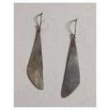 Sterling Silver Silpada Perforated Geometric Dangle Earrings 5g