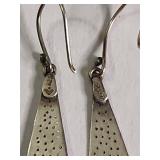 Sterling Silver Silpada Perforated Geometric Dangle Earrings 5g