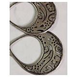 Silpada Sterling Silver Filigree Crescent Hoop Earrings 7.8g