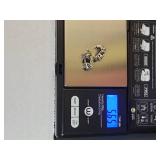 Sterling Silver Marcasite and CZ Half Hoop Earrings