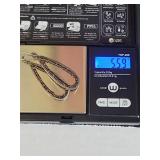 Sterling Silver Teardrop Earrings with Bronze Seed Beads 5g