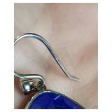 Lapis Lazuli Teardrop Sterling Silver Earrings Silpada