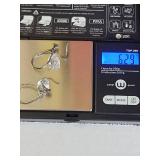 Sterling Silver Crystal Teardrop Dangle Earrings