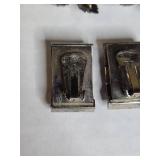 Two-Tone Metal Leaf Earrings and Clips Set