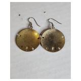 Cloisonne Enamel Flower Disc Earrings