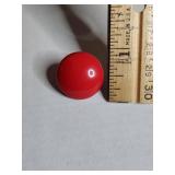 Carved Black Leaf Earrings with Red Button Studs Set