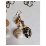 Handmade Shell and Bead Earring Set