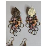 Handmade Shell and Bead Earring Set