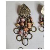 Handmade Shell and Bead Earring Set