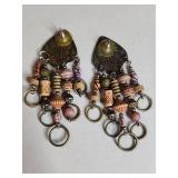Handmade Shell and Bead Earring Set