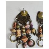 Handmade Shell and Bead Earring Set