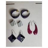 Fashion Earrings Collection - 4 Pairs