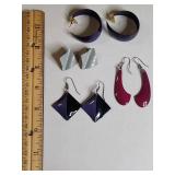 Fashion Earrings Collection - 4 Pairs