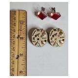 Two Pairs of Statement Earrings