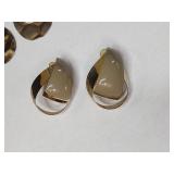 Gold Tone Geometric Hoop Earrings