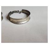 Silver Tone Wide Hoop Earrings