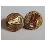 Faux Pearl and Gold Tone Earring Set