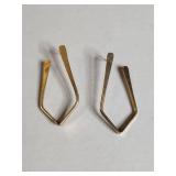 Crystal Drop Earrings with Gold Accents