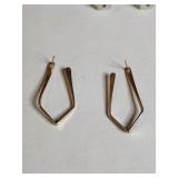 Crystal Drop Earrings with Gold Accents