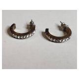 Silver Tone Art Deco Style Earring Set