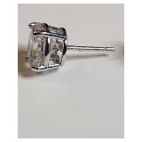 Round Cut Cubic Zirconia Stud Earrings