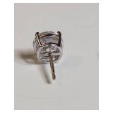 Round Cut Cubic Zirconia Stud Earrings