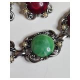 Multi-Color Moonstone and Pearl Jewelry Set