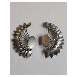 Vintage Ear Climber Cuff Silver Tone