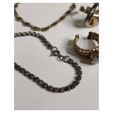 Mixed Jewelry Collection with Rhinestone Necklaces and Rings