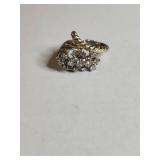 Crystal Cluster Twisted Band Ring