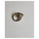 Crystal Cluster Twisted Band Ring