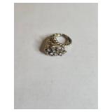 Crystal Cluster Twisted Band Ring